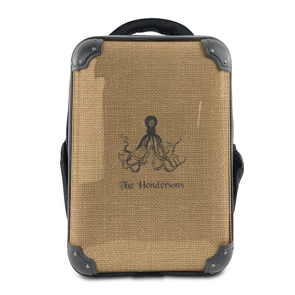 Custom Octopus & Burlap Print 15" Hard Shell Backpack (Personalized)