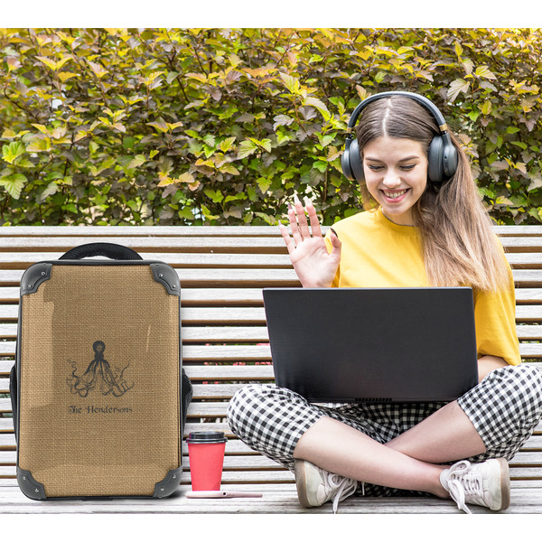 Octopus & Burlap Print 15" Backpack - LIFESTYLE