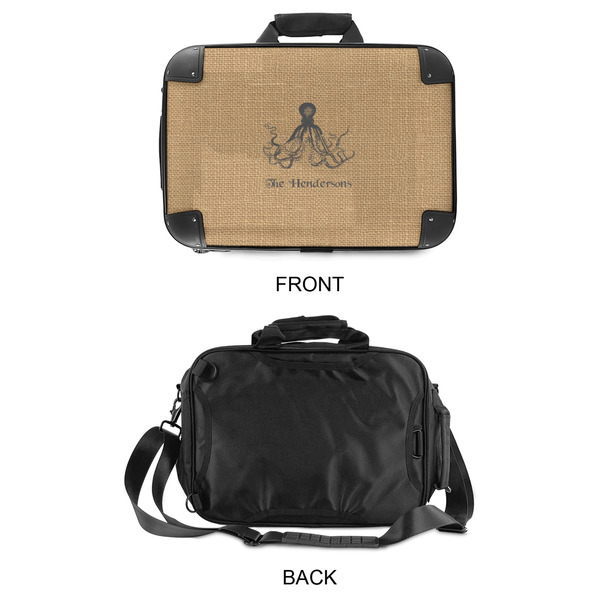Octopus & Burlap Print 15" Hard Shell Briefcase - APPROVAL