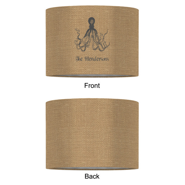 Octopus & Burlap Print 16" Drum Lampshade - APPROVAL (Fabric)