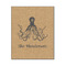 Octopus & Burlap Print Wood Print - 16x20 (Personalized)