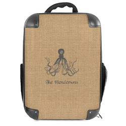 Octopus & Burlap Print Hard Shell Backpack (Personalized)