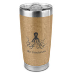 Octopus & Burlap Print 20oz Stainless Steel Double Wall Tumbler - Full Print (Personalized)