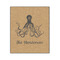 Octopus & Burlap Print Wood Print - 20x24 (Personalized)