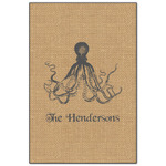 Octopus & Burlap Print Wood Print - 20x30 (Personalized)