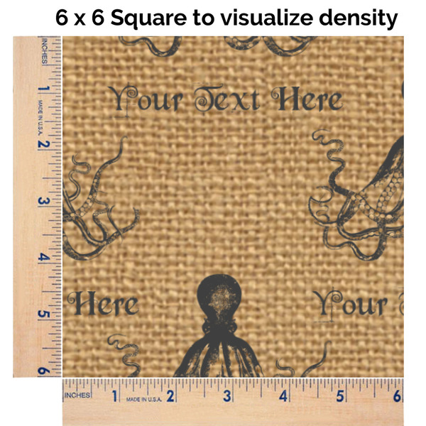 Octopus & Burlap Print 6x6 Swatch of Fabric