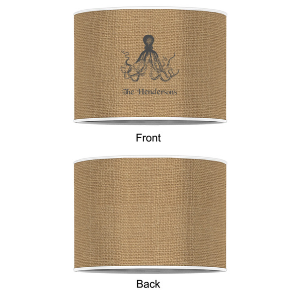 Octopus & Burlap Print 8" Drum Lampshade - APPROVAL (Poly Film)