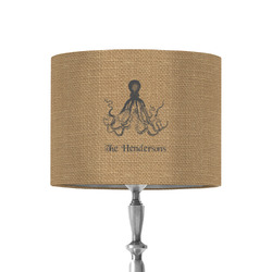 Octopus & Burlap Print 8" Drum Lamp Shade - Fabric (Personalized)