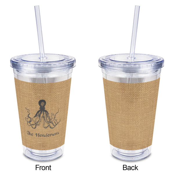 Octopus & Burlap Print Acrylic Tumbler - Full Print - Approval