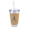 Octopus & Burlap Print 16oz Double Wall Acrylic Tumbler with Lid & Straw - Full Print (Personalized)