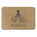 Octopus & Burlap Print Anti-Fatigue Kitchen Mat (Personalized)