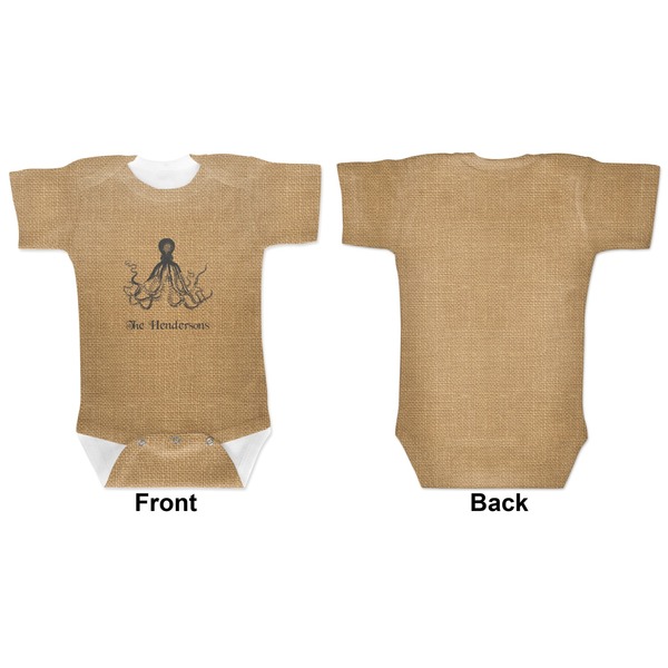 Octopus & Burlap Print Baby Bodysuit Approval