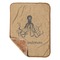 Octopus & Burlap Print Sherpa Baby Blanket - 30" x 40" w/ Name or Text