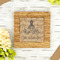 Octopus & Burlap Print Bamboo Trivet with 6" Tile - LIFESTYLE