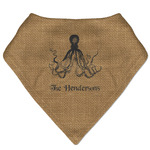 Octopus & Burlap Print Bandana Bib (Personalized)