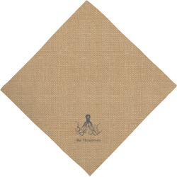 Octopus & Burlap Print Dog Bandana Scarf w/ Name or Text