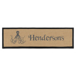 Octopus & Burlap Print Bar Mat - Large (Personalized)