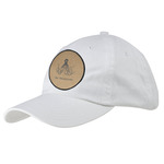 Octopus & Burlap Print Baseball Cap - White (Personalized)