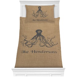 Octopus & Burlap Print Comforter Set - Twin (Personalized)