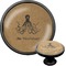 Octopus & Burlap Print Cabinet Knob (Black) (Personalized)