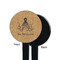 Octopus & Burlap Print Black Plastic 7" Stir Stick - Single Sided - Round - Front & Back