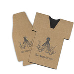 Octopus & Burlap Print Bottle Cooler (Personalized)