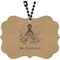 Octopus & Burlap Print Rear View Mirror Charm (Personalized)