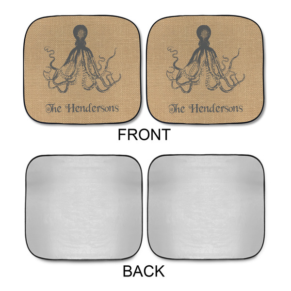 Octopus & Burlap Print Car Sun Shades - APPROVAL