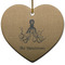 Octopus & Burlap Print Heart Ceramic Ornament w/ Name or Text