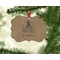 Octopus & Burlap Print Christmas Ornament (On Tree)
