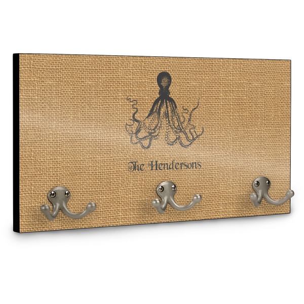 Octopus & Burlap Print Coat Hanger Main