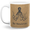 Octopus & Burlap Print 11 Oz Coffee Mug - White (Personalized)