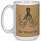Octopus & Burlap Print 15 Oz Coffee Mug - White (Personalized)