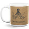 Octopus & Burlap Print Coffee Mug - 20 oz - White