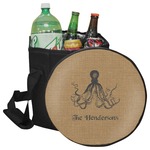 Octopus & Burlap Print Collapsible Cooler & Seat (Personalized)