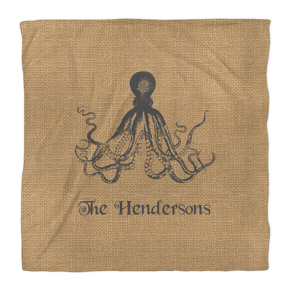 Octopus & Burlap Print Comforter - Queen - Front