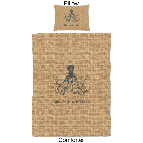 Octopus & Burlap Print Comforter Set - Twin - Approval