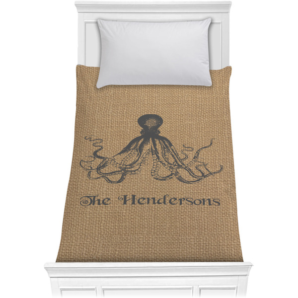 Octopus & Burlap Print Comforter (Twin)