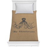 Octopus & Burlap Print Comforter - Twin (Personalized)
