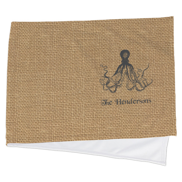 Custom Octopus & Burlap Print Cooling Towel (Personalized)