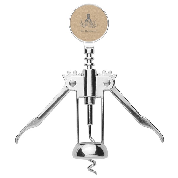 Octopus & Burlap Print Corkscrew - Alt