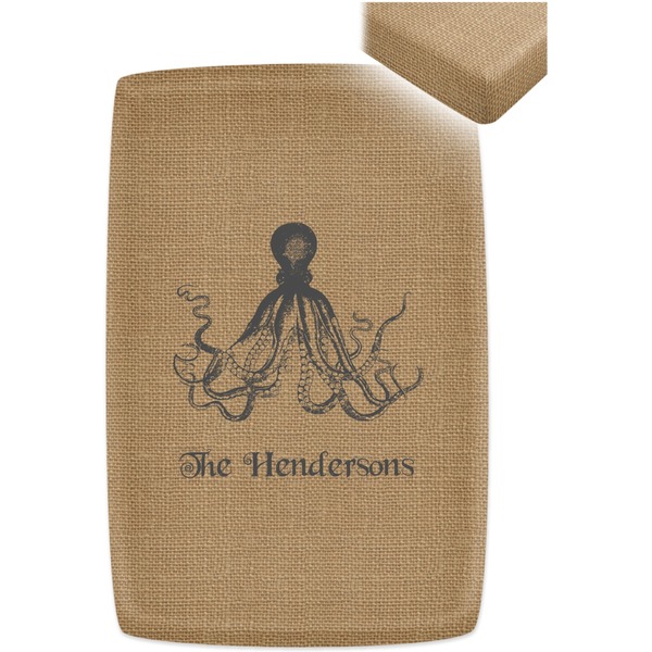 Octopus & Burlap Print Crib Fitted Sheet - Apvl