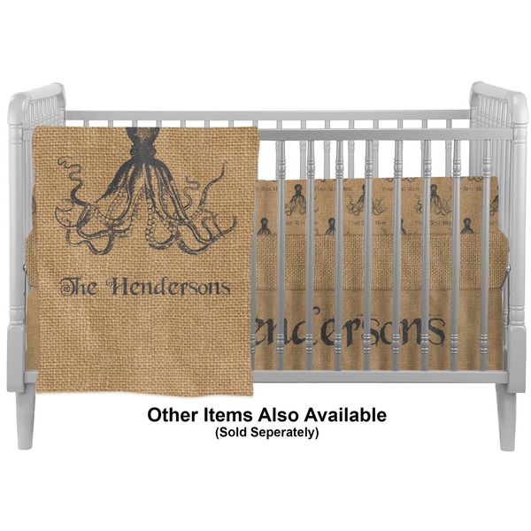 Octopus & Burlap Print Crib - Profile Sold Seperately