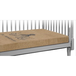 Octopus & Burlap Print Crib Fitted Sheet (Personalized)