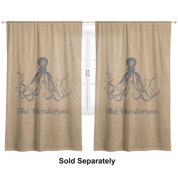 Octopus & Burlap Curtains