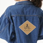 Octopus & Burlap Print Large Custom Shape Patch - 2XL (Personalized)