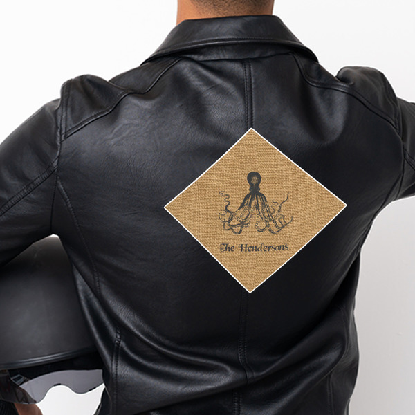 Octopus & Burlap Print Custom Shape Iron On Patches - XXXL - APPROVAL