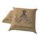 Octopus & Burlap Print Decorative Pillow Case - TWO