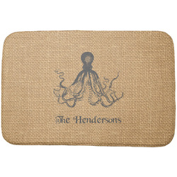 Octopus & Burlap Print Dish Drying Mat (Personalized)