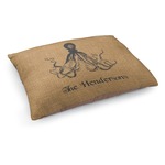 Octopus & Burlap Print Dog Bed - Medium w/ Name or Text